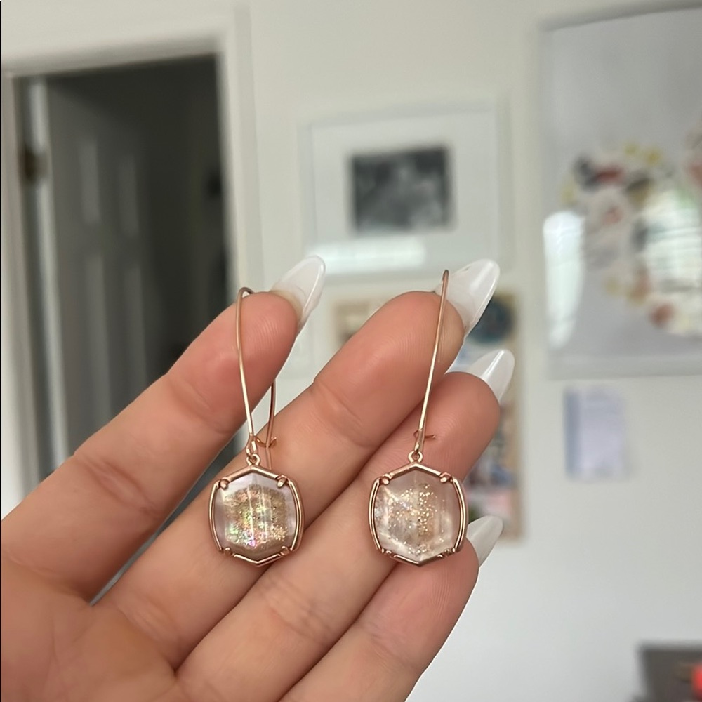 Kendra Scott Gold Hexagon Earrings